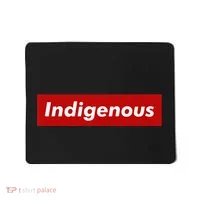 Native Indigenous Red Block Background With White Letters Mousepad thumb 0