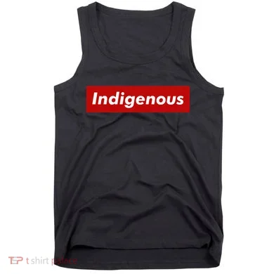 Native Indigenous Red Block Background With White Letters Tank Top