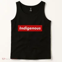 Native Indigenous Red Block Background With White Letters Tank Top thumb 2