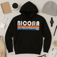 Nicosia Italy Retro 70s 80s Style Hoodie thumb 3