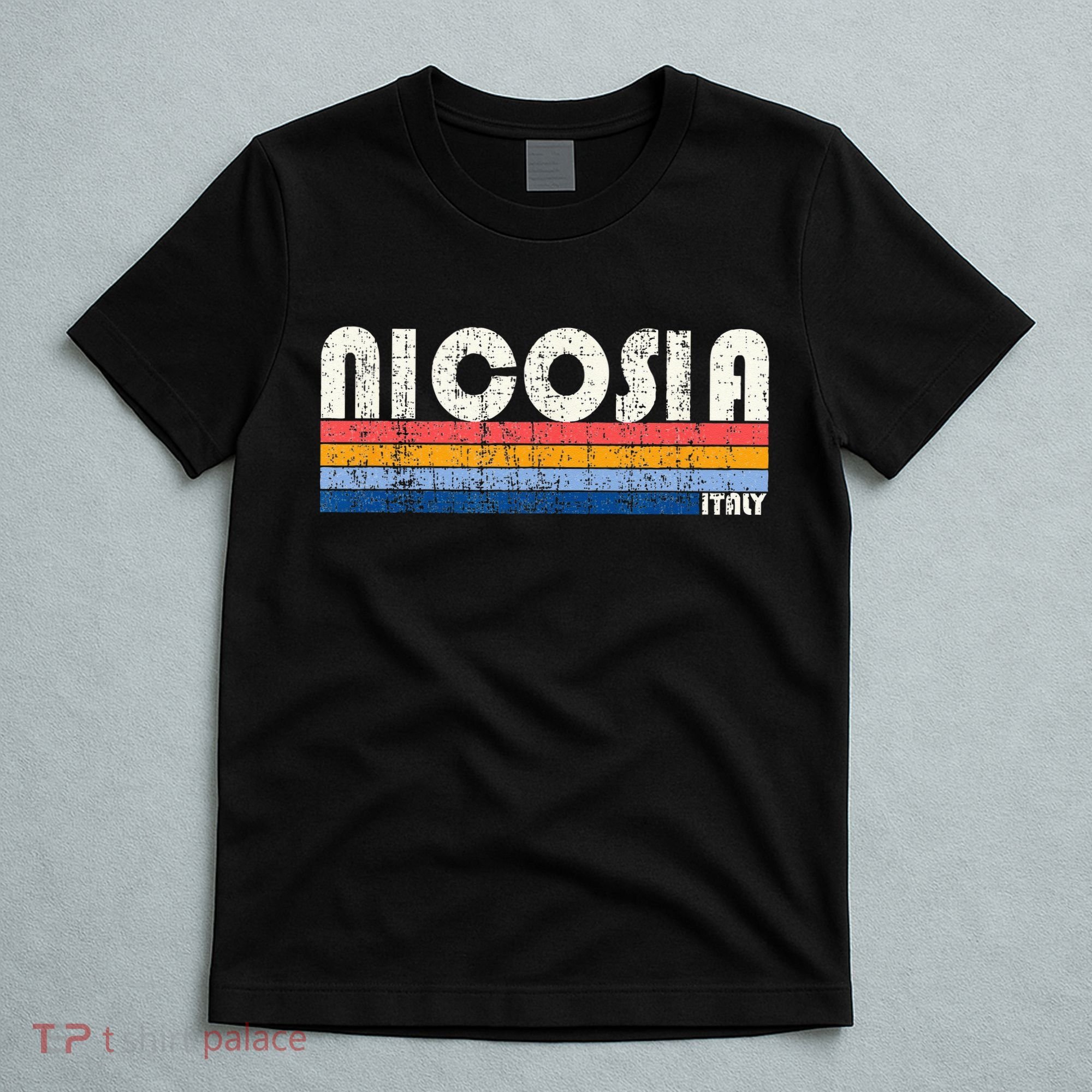 Nicosia Italy Retro 70s 80s Style T-Shirt