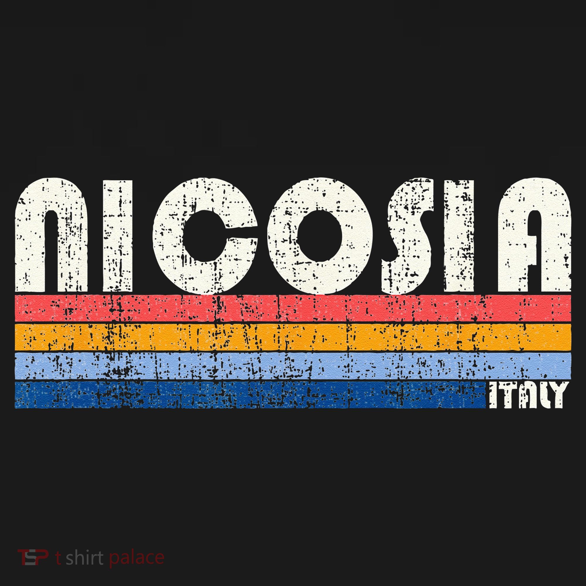 Nicosia Italy Retro 70s 80s Style T-Shirt