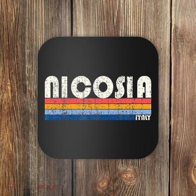 Nicosia Italy Retro 70s 80s Style Coaster
