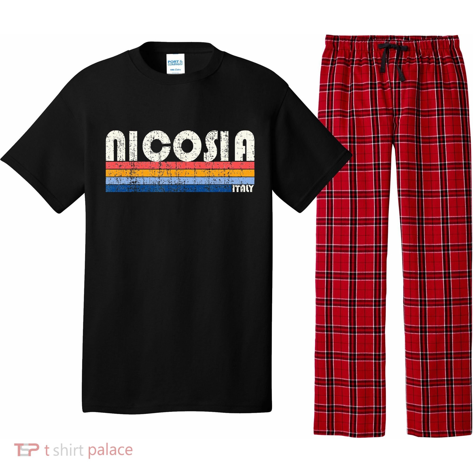 Nicosia Italy Retro 70s 80s Style Pajama Set