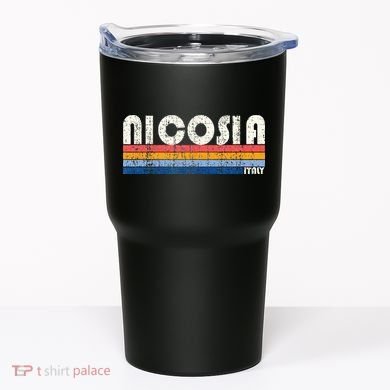 Nicosia Italy Retro 70s 80s Style Tumbler
