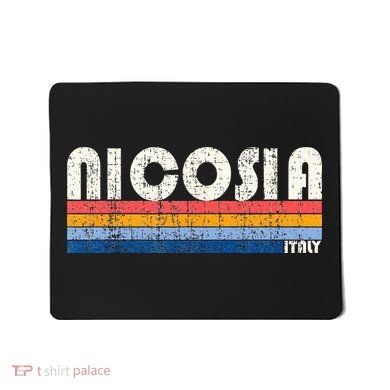 Nicosia Italy Retro 70s 80s Style Mousepad