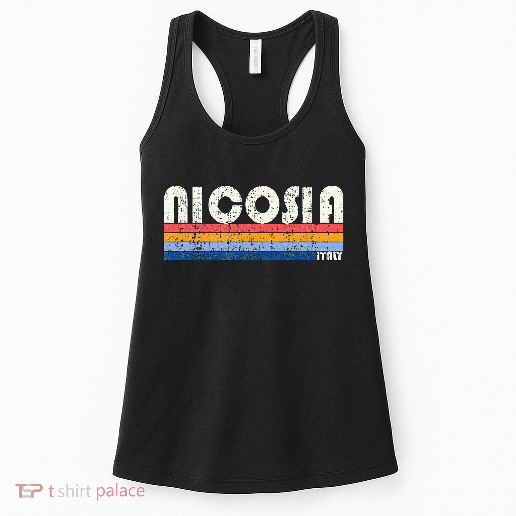 Nicosia Italy Retro 70s 80s Style Women's Tank Top