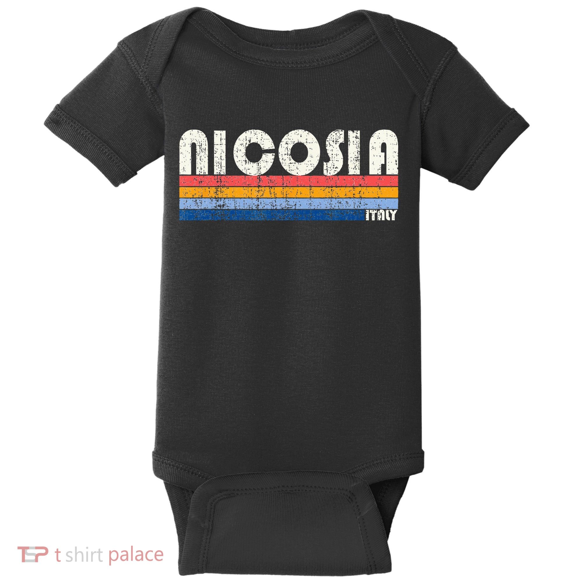 Nicosia Italy Retro 70s 80s Style Baby Bodysuit