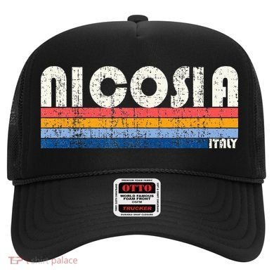 Nicosia Italy Retro 70s 80s Style Hat