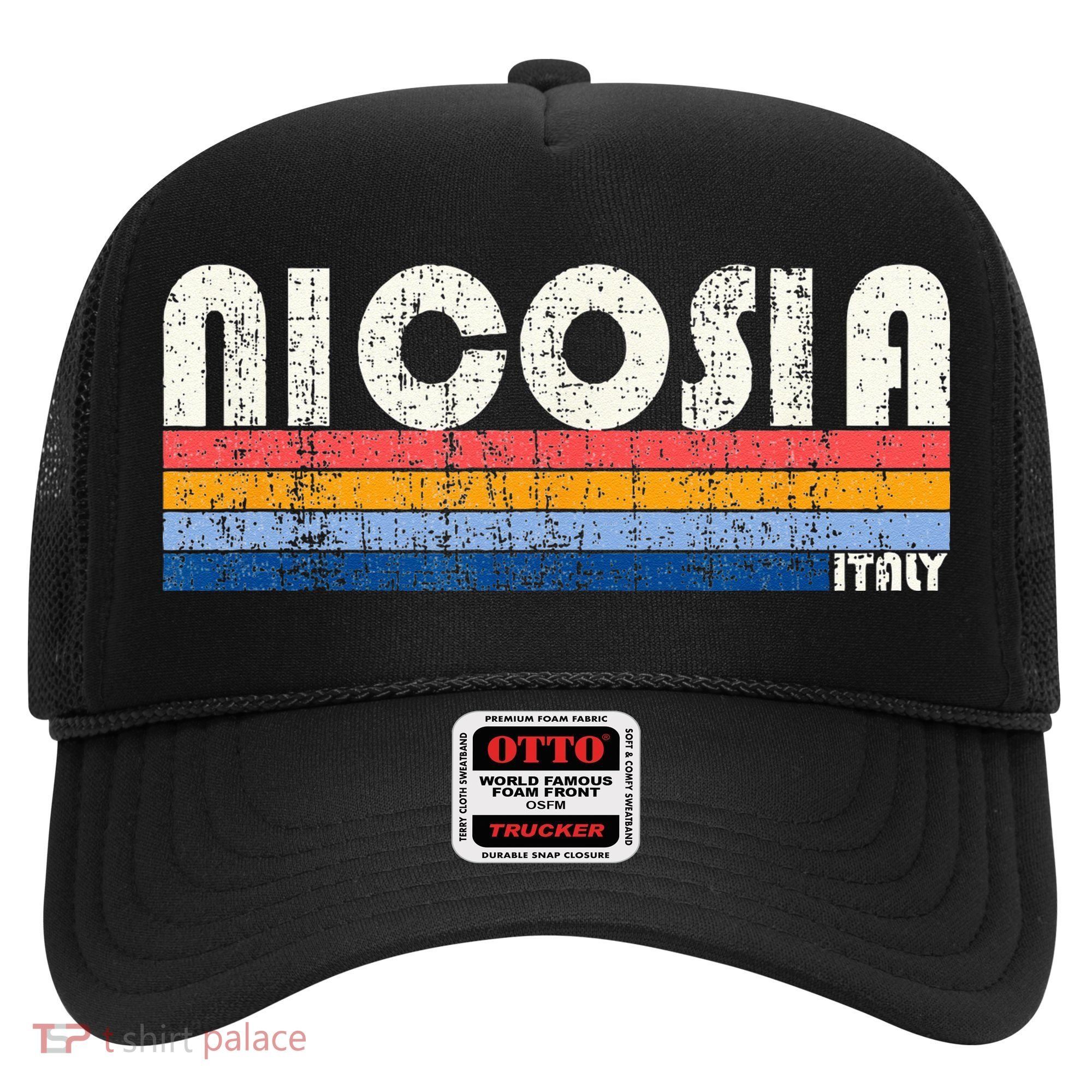 Nicosia Italy Retro 70s 80s Style Hat