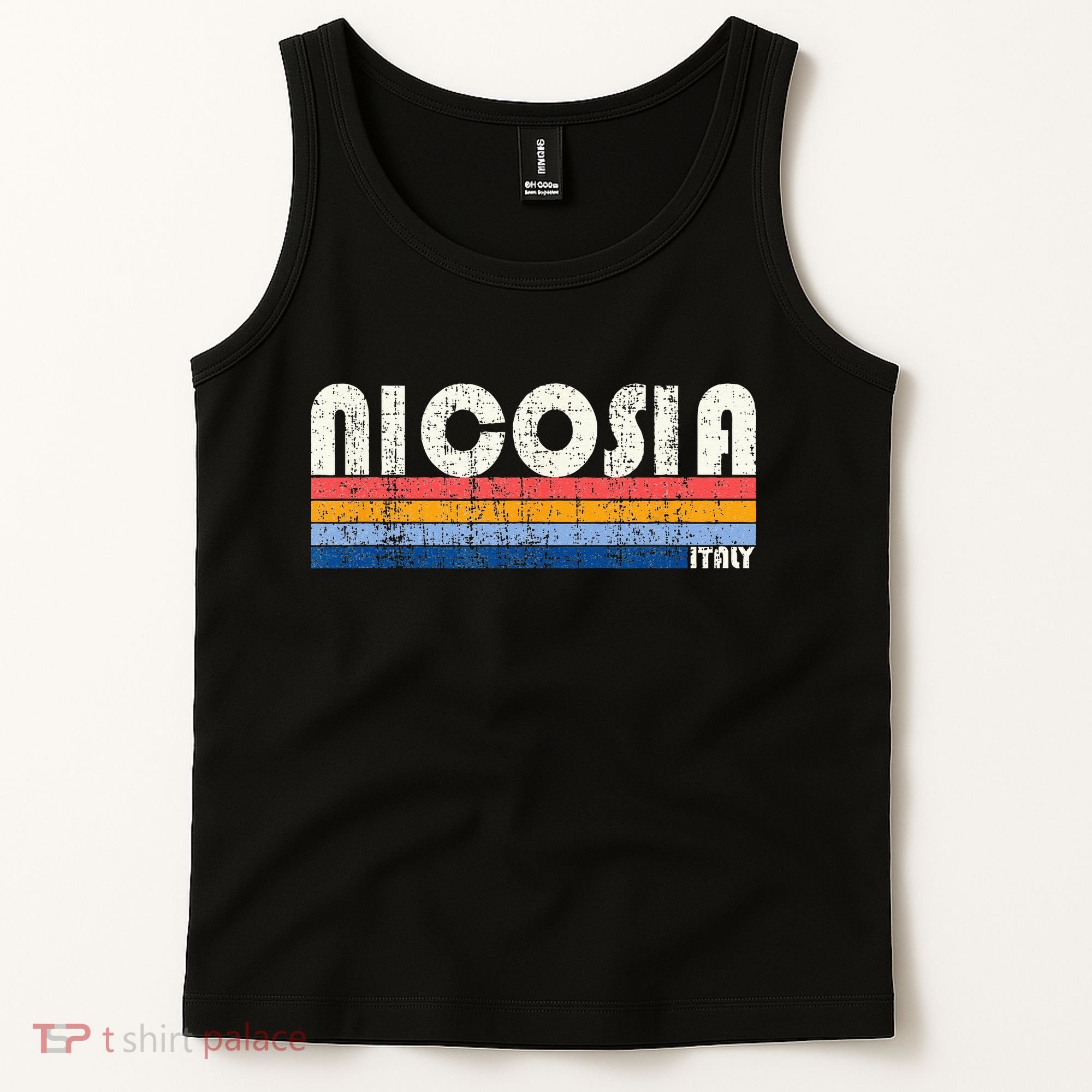 Nicosia Italy Retro 70s 80s Style Tank Top