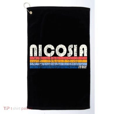 Nicosia Italy Retro 70s 80s Style Golf Towel