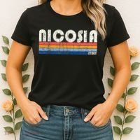 Nicosia Italy Retro 70s 80s Style Women's T-Shirt thumb 2