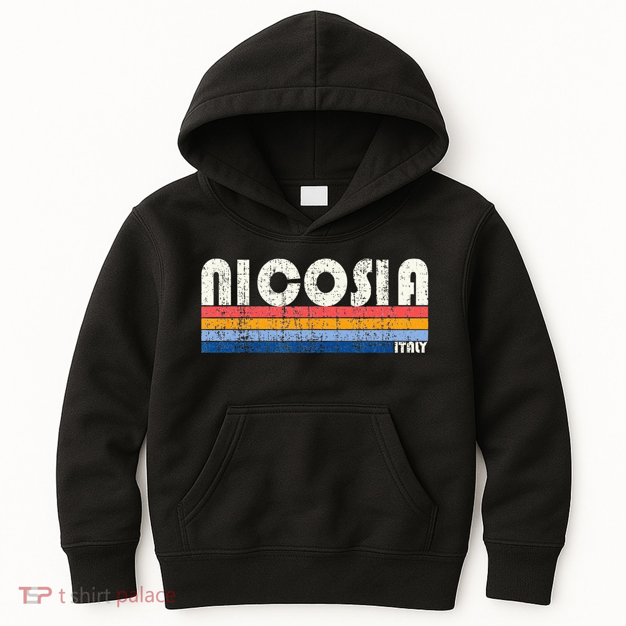 Nicosia Italy Retro 70s 80s Style Kids Hoodie