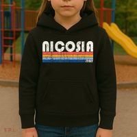 Nicosia Italy Retro 70s 80s Style Kids Hoodie thumb 3