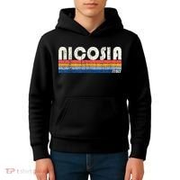 Nicosia Italy Retro 70s 80s Style Kids Hoodie thumb 4