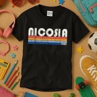 Nicosia Italy Retro 70s 80s Style Kids T-Shirt thumb 3