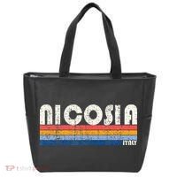 Nicosia Italy Retro 70s 80s Style Tote Bag thumb 0