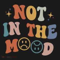 Not In The Mood With Words On Back Aesthetic Trendy Costume Backpack thumb 2
