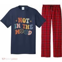 Not In The Mood With Words On Back Aesthetic Trendy Costume Pajama Set thumb 0
