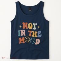 Not In The Mood With Words On Back Aesthetic Trendy Costume Tank Top thumb 2