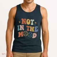 Not In The Mood With Words On Back Aesthetic Trendy Costume Tank Top thumb 3