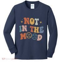Not In The Mood With Words On Back Aesthetic Trendy Costume Kids Long Sleeve Shirt thumb 0