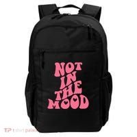 Not In The Mood Aesthetic Words Trendy Funny Gift Backpack thumb 0