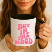 Not In The Mood Aesthetic Words Trendy Funny Gift Coffee Mug thumb 3