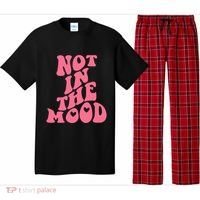Not In The Mood Aesthetic Words Trendy Funny Gift Pajama Set thumb 0