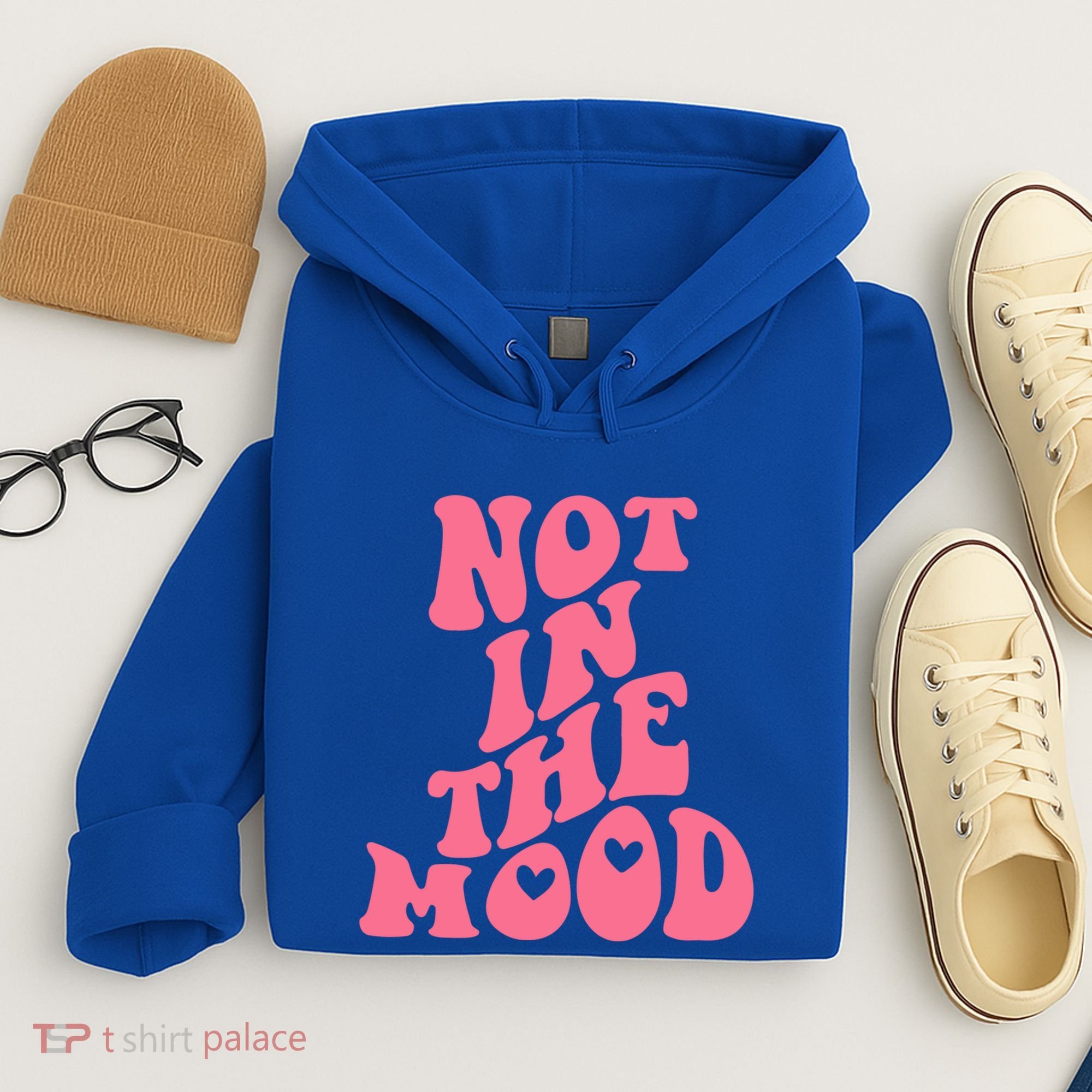 Not In The Mood Aesthetic Words Trendy Funny Gift Hoodie