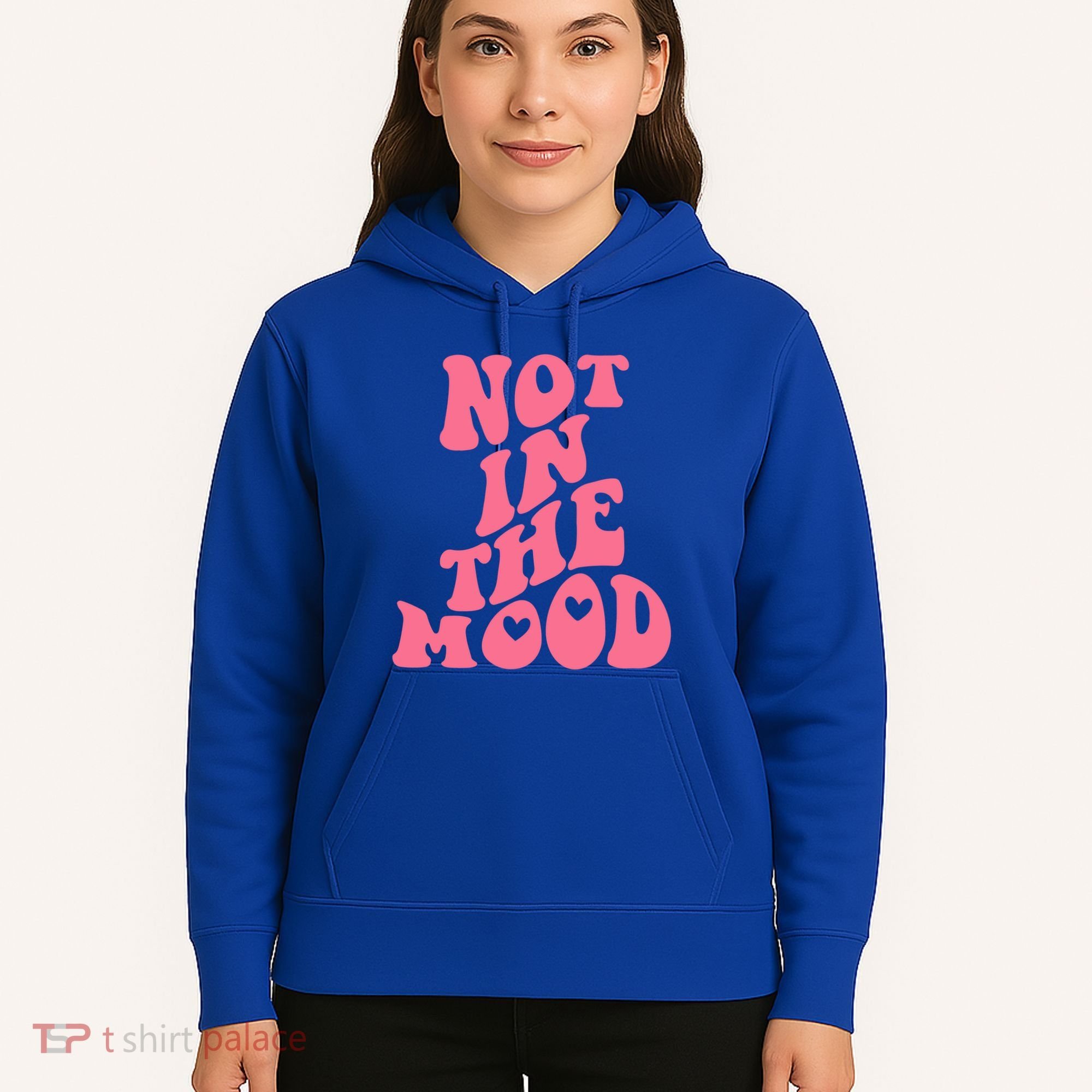 Not In The Mood Aesthetic Words Trendy Funny Gift Hoodie