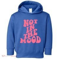 Not In The Mood Aesthetic Words Trendy Funny Gift Toddler Hoodie thumb 0