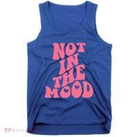 Not In The Mood Aesthetic Words Trendy Funny Gift Tank Top thumb 0