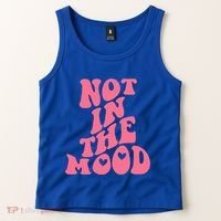 Not In The Mood Aesthetic Words Trendy Funny Gift Tank Top thumb 2
