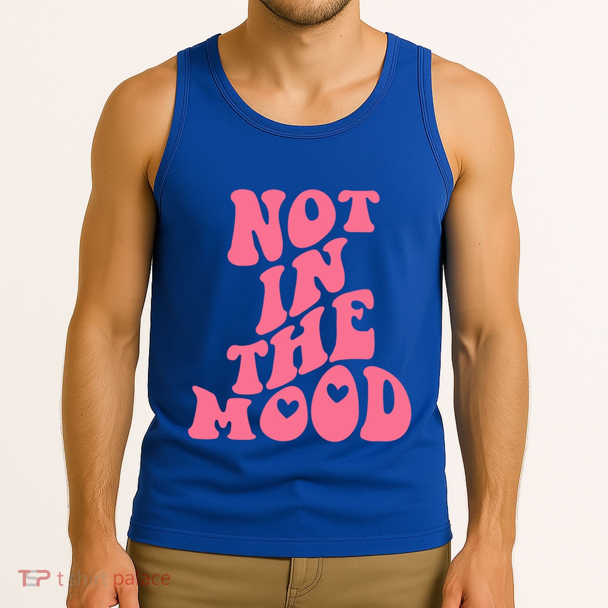 Not In The Mood Aesthetic Words Trendy Funny Gift Tank Top