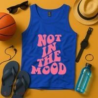 Not In The Mood Aesthetic Words Trendy Funny Gift Tank Top thumb 4