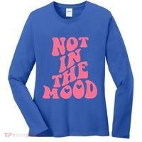 Not In The Mood Aesthetic Words Trendy Funny Gift Women's Long Sleeve Shirt thumb 0