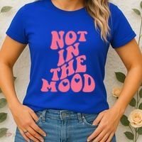 Not In The Mood Aesthetic Words Trendy Funny Gift Women's T-Shirt thumb 2