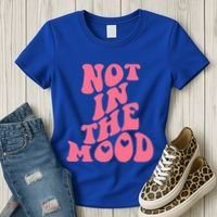 Not In The Mood Aesthetic Words Trendy Funny Gift Women's T-Shirt thumb 3