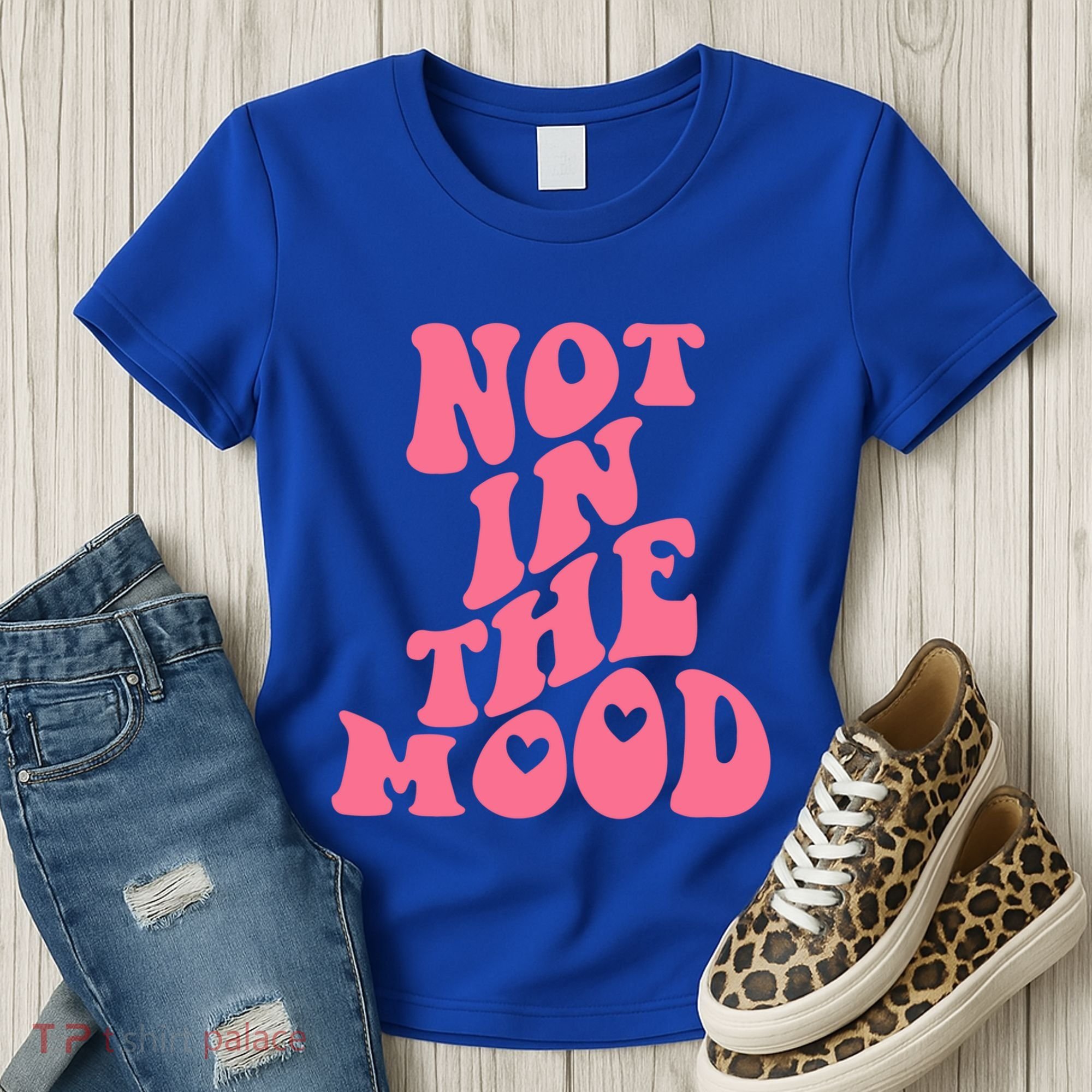 Not In The Mood Aesthetic Words Trendy Funny Gift Women's T-Shirt