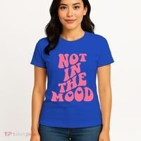 Not In The Mood Aesthetic Words Trendy Funny Gift Women's T-Shirt thumb 4