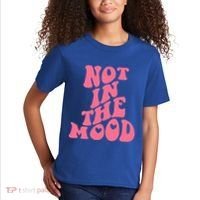 Not In The Mood Aesthetic Words Trendy Funny Gift Kids T-Shirt thumb 2