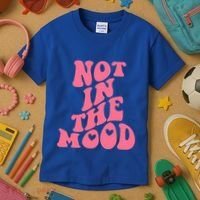 Not In The Mood Aesthetic Words Trendy Funny Gift Kids T-Shirt thumb 3