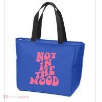 Not In The Mood Aesthetic Words Trendy Funny Gift Tote Bag thumb 3