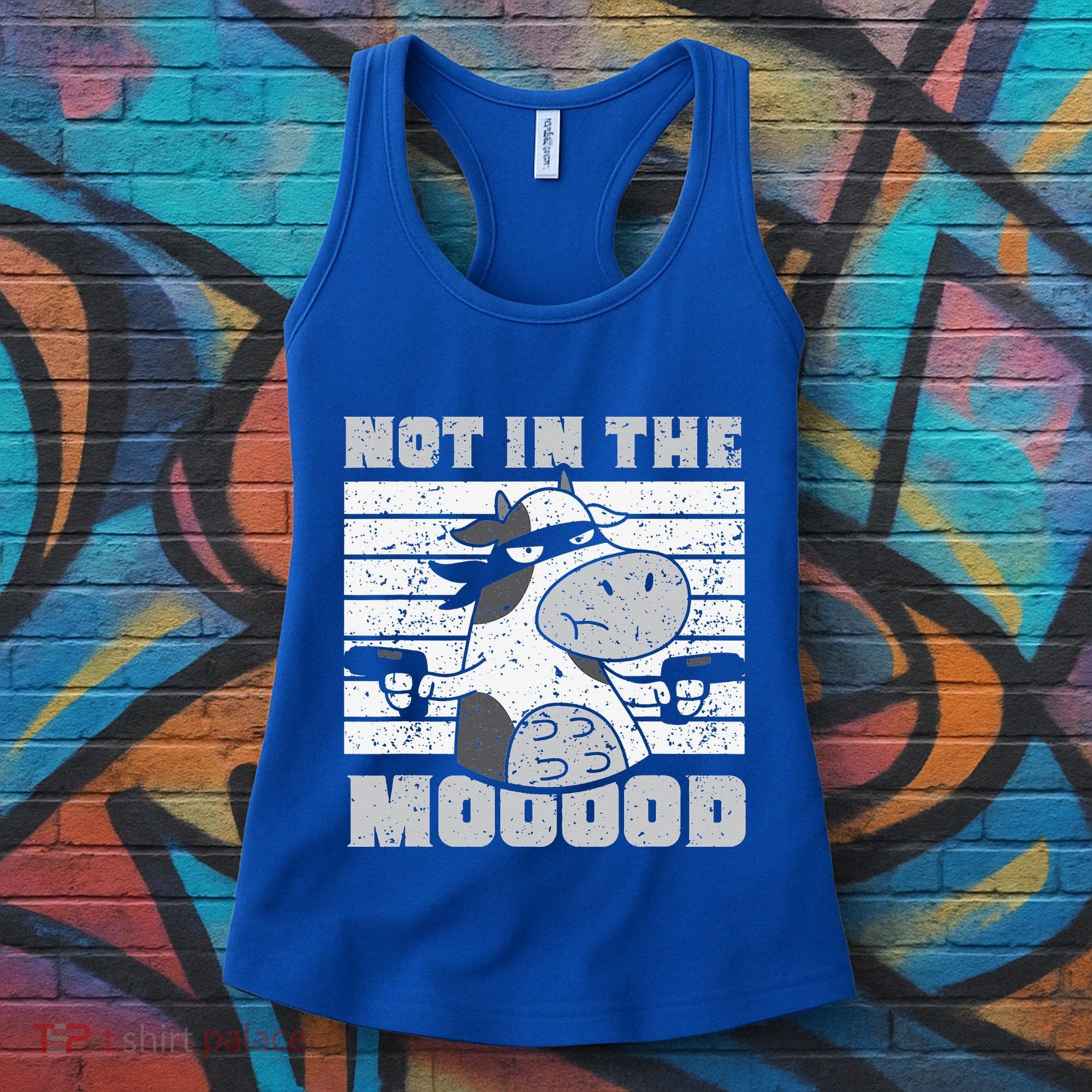 Not In The Mooood Cow Cows Farm Animals Lover Women's Tank Top