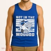 Not In The Mooood Cow Cows Farm Animals Lover Tank Top thumb 3