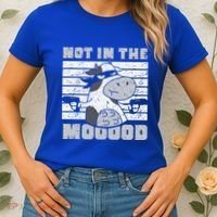 Not In The Mooood Cow Cows Farm Animals Lover Women's T-Shirt thumb 2