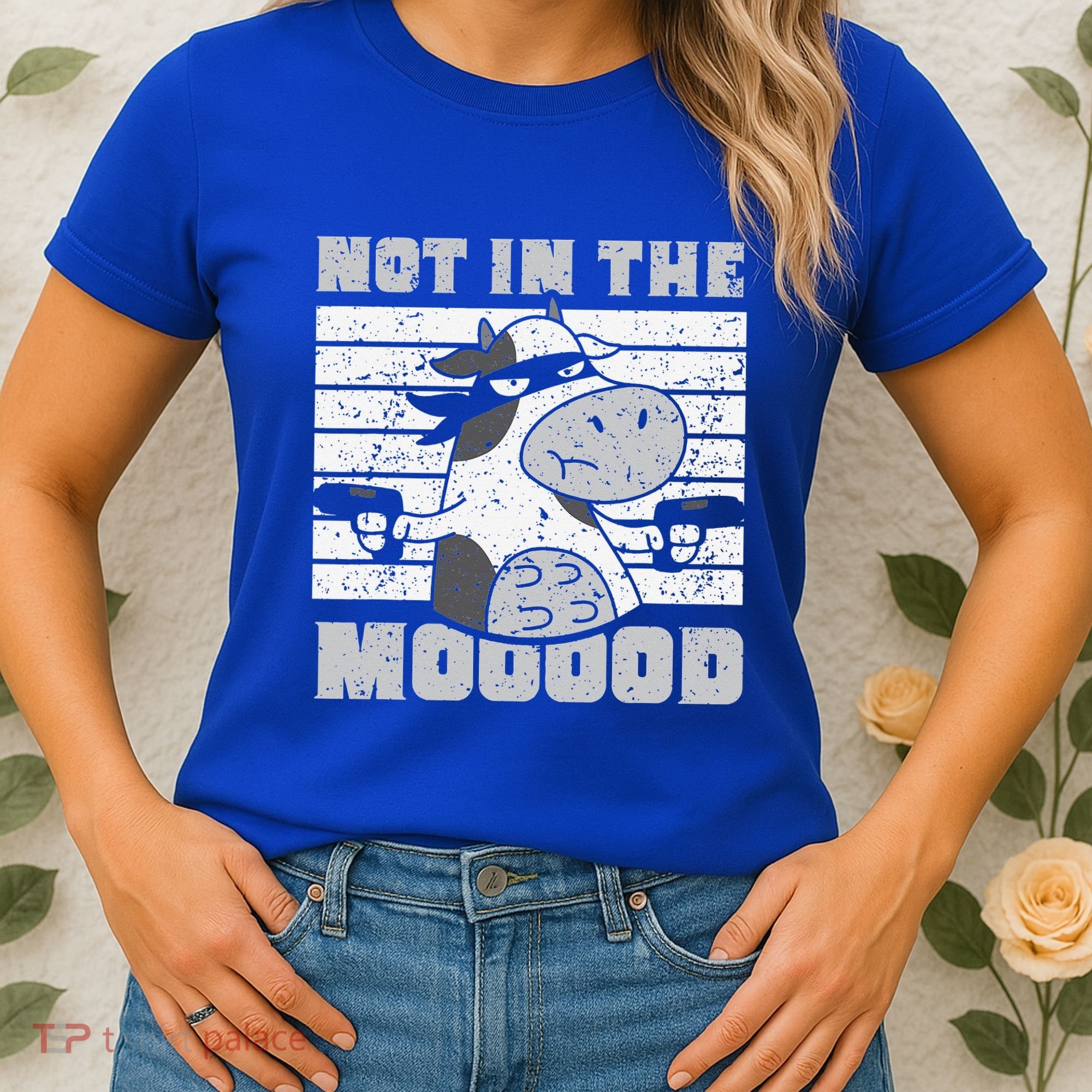 Not In The Mooood Cow Cows Farm Animals Lover Women's T-Shirt