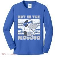 Not In The Mooood Cow Cows Farm Animals Lover Kids Long Sleeve Shirt thumb 0